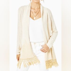 Lilly Pulitzer Cream and Tan Cardigan